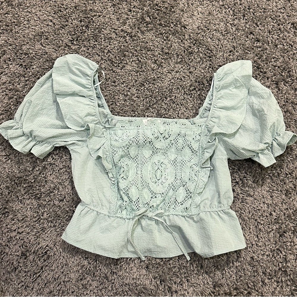 Gorgeous Lace Mint Top